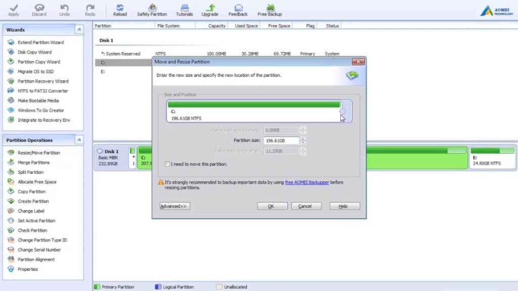 Aomei Partition Assistant Standard Crack